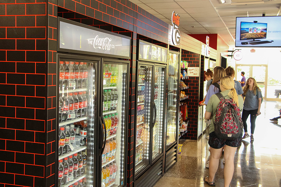 Students in a Campus Market Express Location